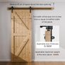 Sliding Barn Door Kit 6FT/183CM Black Heavy Duty Image 6