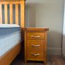 Solid oak king size bed and matching lockers Image 6