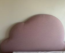Wool herringbone custom designer headboard bed and accessories