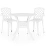 3 Piece Bistro Set Cast Aluminium White Image 4