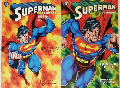 Superman Doomsday: Hunter Prey Books #1 & 2 Dan Jurgens (1994)