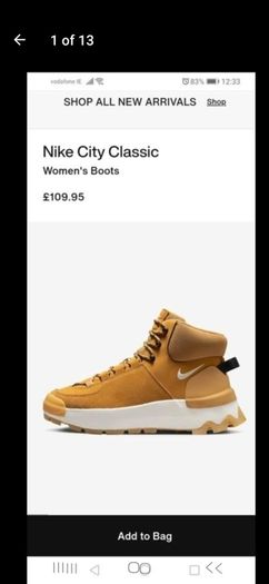Nike city boot trainers brand new
