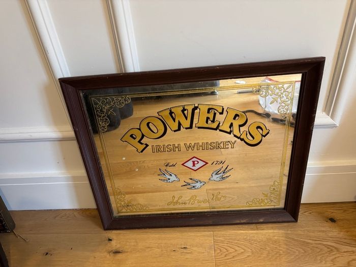 Collection of 6 Vintage Pub Mirrors - Powers, Macardles, Tullamore Czar Vodka, Heineken