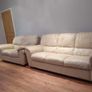 Pair Of Matching White Leather Sofas Image 2