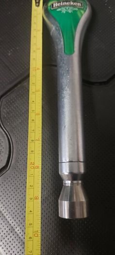 heineken long handle new old stock,,great advertising, see pictures for condition,good condition,,price includes post to anywhere in Ireland thank you,if buyer collects cheaper,its just handle,.used condition,few scratches marks see pictures, overall nice