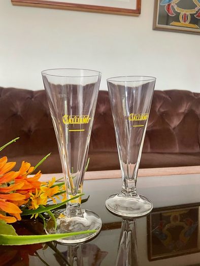Vintage Italian Crystal Caffe Galliano Tapered Footed Liqueur Glasses