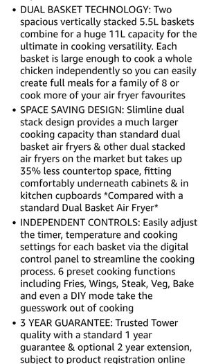 Tower Vortex XL Double air fryer