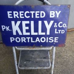 enamel sign