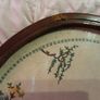 vintage mahogany embroidered tray Image 4