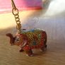 Hand Painted Elephant Key Ring for Sale Image 4