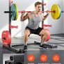 Multifunctional Squat Rack for Home Gym Power Cage Rack Width-Adjustable Workout Strength Training Equipment with 6 Band Pegs, Landmine Attachment & Safety Bars for Bench Press Squats Pull-Up Image 3