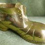 Vintage Large Brass Boot, Very Heavy, Solid Brass, Vintage Brass Ornament Image 3