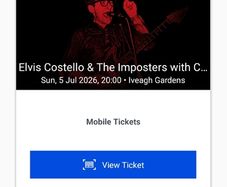 Elvis Costello Ticket