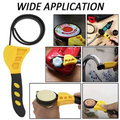 Multifunctional Belt Wrench Adjustable Rubber Strap Jar Wrench Tool Opener Wrench Cartridge Pipe Wre Filter Oil Disassembly 6inch
