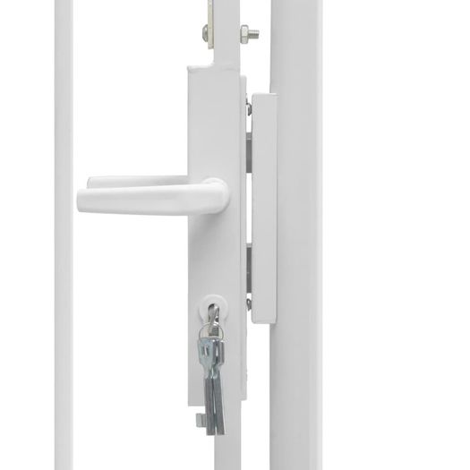 Garden Gate Steel 1x1.75 m White