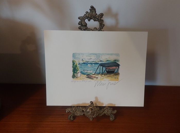 Fantastic Limited-Edition Hand-Signed Lithograph Print of a Caribbean Scene by the Renowned French Artist Alexandre Minguet (1937-1996), #249/1000