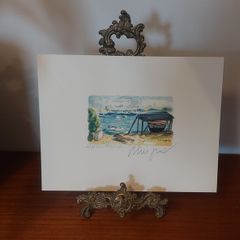 Fantastic Limited-Edition Hand-Signed Lithograph Print of a Caribbean Scene by the Renowned French Artist Alexandre Minguet (1937-1996), #249/1000