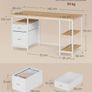 Large Office Desk for Dual Monitors 140cm Desk with Storage Image 6