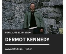 2x Dermot Kennedy tickets Sunday Seated