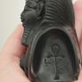 Vintage black statuette of an Egyptian pharaoh. Image 2
