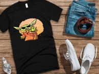 main image for ad Star Wars Cute Baby Yoda t-shirt for adults and kids