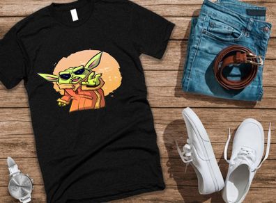 Star Wars Cute Baby Yoda t-shirt for adults and kids