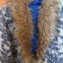 Knitted Coat with Fur  Size 10 Image 2