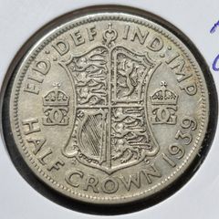 Great Britain 1939 King George VI Silver .500 Half Crown Coin