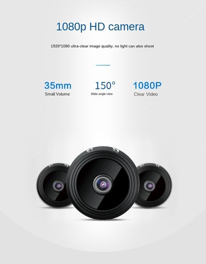 A9 Magnetic Mini WiFi Camera Wireless 1080P for Smart Home Security, Supports Live View, Human & Pet Detection,Car Nanny Cam, Sound & Portable Baby Small Video Cameras (Black)