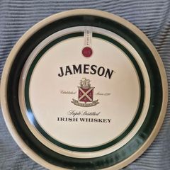 Vintage Jameson Tray, Pub Memorabilia, Man Cave, and Irish Whiskey Tin Sign