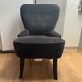 Black Fabric Armchair Image 2