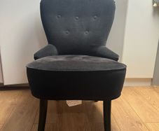 Black Fabric Armchair