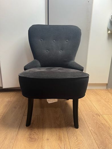 Black Fabric Armchair