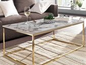 Coffee Table 100 x 60 x 40 cm with Marble Look