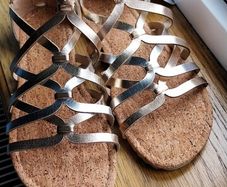 Girls F&F gold sandals