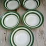 TG Green bowls, Cornishware bowls, green stripe, Clover Leaf Image 2