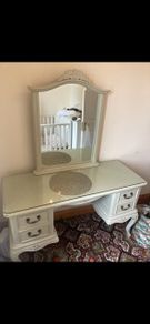 Cream Dressing Table with Mirror  French Style