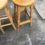 2 solid wood bar stools. Image 6