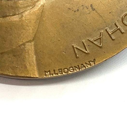 Vintage French Bronze Medal Gustave De Bohan