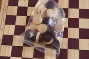 Traditional Draughts (checkers) board game set the board is chess olso..