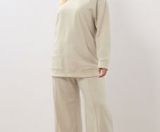 YOURS Curve Ivory White Sweatshirt & Wide Leg Jogger Set