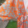 Orange and turquoise floral wrap dress (free post) Image 9