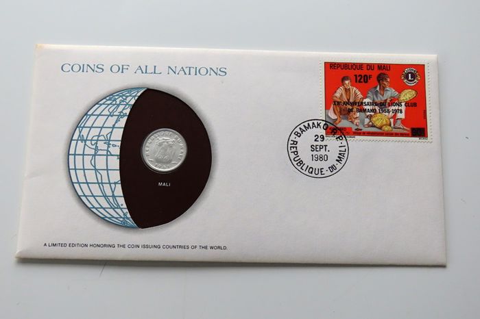 Mali 1961 Hippopotamus Coin Stamp cover BUNC