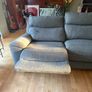 Grey Electric Reclining Sofa + Mila Footstool Image 3