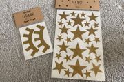Set of Poli &amp; Oli Wall Stickers in Gold - Stars and Sleepy eyes