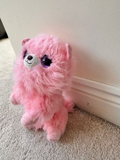 Scruff A Luvs Pink Puppy Dog Cat Kitten Plush Moose approx. 23 cm. Used Please see photos