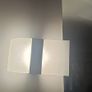 Frosted glass & steel wall light Image 7