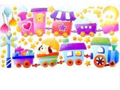 New Animal Train Childrens Room Decor Wall Stickers Choo Choo Style