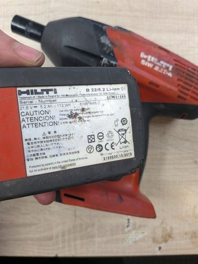 Hilti battery and impact