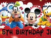 Mickey Mouse Birthday Banner Personalised with your photos